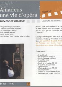 AMADEUS une vie d'opéra 25/11/2004