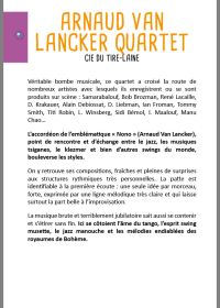 Arnaud VAN LANCKER Quartet 28/02/2020