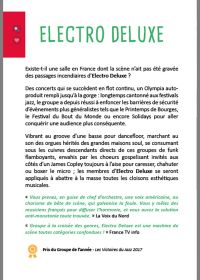 Electro Deluxe 28/09/2019