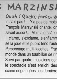 François MARZINSKI 28/10/2001