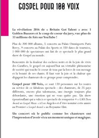 Gospel pour 100 voix 08/12/2018