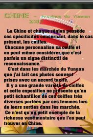 2017 Chine Yunnan Coiffes
